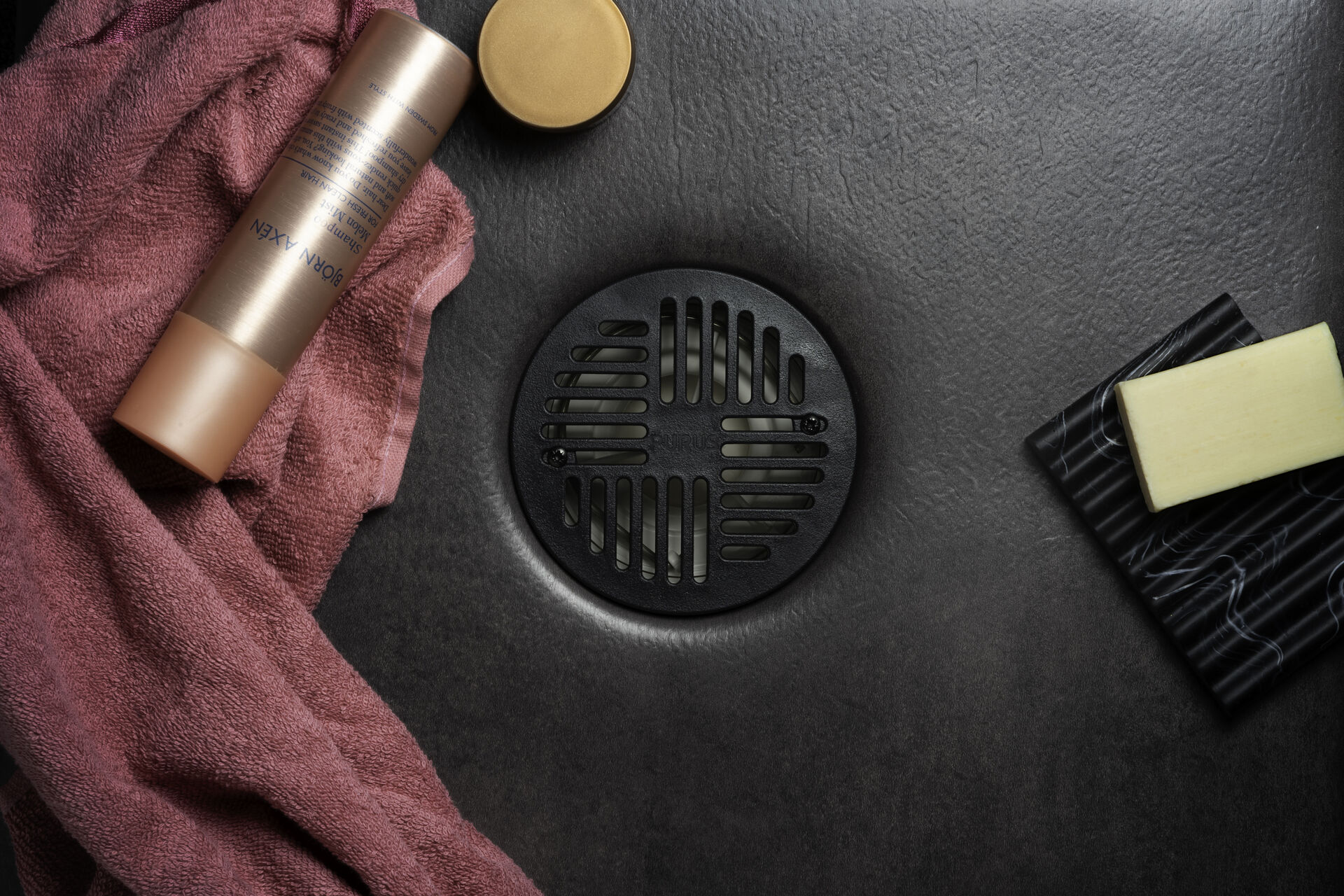 purus_130_art_deco_svart_1 Golvbrunnssil Art Deco 130 plast svart