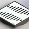 52729 Tile adapter frame with stainless steel Twist grate