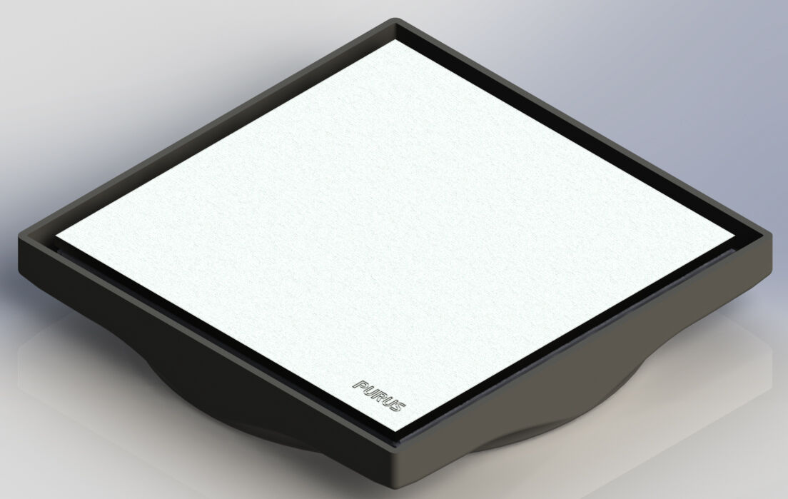 52730 Tile adapter frame with stainless steel Platinum grate